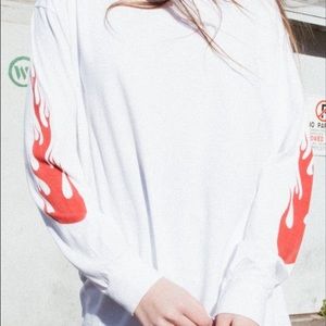 Brandy Melville Flames Tee
